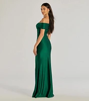 Steff Off-The-Shoulder Mermaid Slit Formal Dress