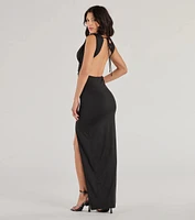 Liesel High Slit Open Back Long Dress