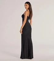 Astrid High-Slit Glitter Mermaid Dress