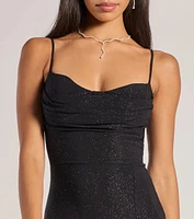 Astrid High-Slit Glitter Mermaid Dress