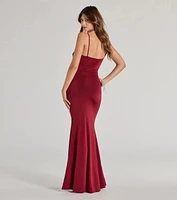 Margot One-Shoulder Cowl Neck Mermaid Dress