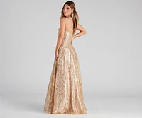 Mimi Corset Glitter Ball Gown