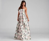 Holland Strapless Floral Ball Gown