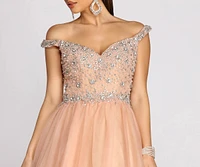 Demi Beaded Tulle Ball Gown