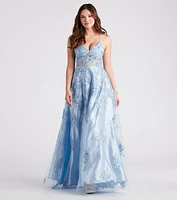 Willow Floral Embroidered Ball Gown