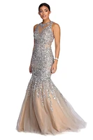 Everleigh Radiating Gemstone Mermaid Dress
