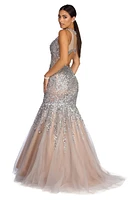 Everleigh Radiating Gemstone Mermaid Dress