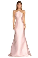 Jasmine Embellished Satin Mermaid Dress