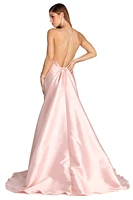 Jasmine Embellished Satin Mermaid Dress