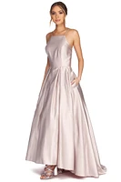 Harper Formal Satin Ball Gown