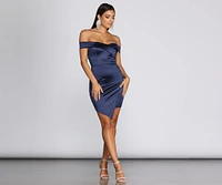 Seriously Satin Mini Wrap Dress