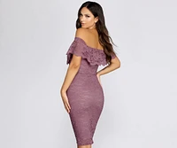 Stunner Lace Midi Dress