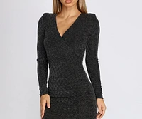 Twinkling Moments Glitter Mini Dress