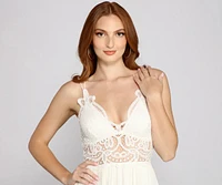 Swept Away Crochet Lace Maxi Dress