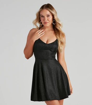 Glitter Glow Skater Dress