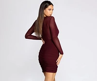 Miss Me Ruched Mini Dress