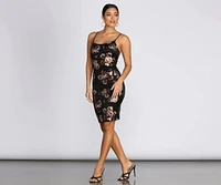 Bouquet Toss Scuba Midi Dress