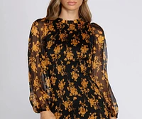 Fall Into Floral Mini Dress