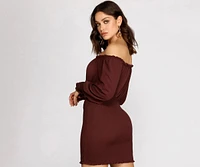 Smock It To Ya Off Shoulder Mini Dress