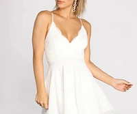 Lady Lace Double Layer Skater Dress