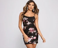 Floral Beauty Mesh Mini Dress