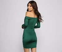 Feelin' Luxe Off-The-Shoulder Mini Dress