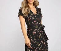 Sweet And Chic Ditsy Floral Midi Dress