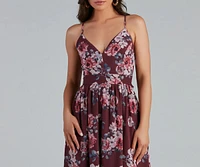 Floral Fantasy Open Back Maxi Dress