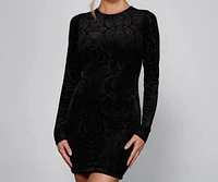 Chic And Elevated Velvet Burnout Mini Dress