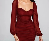 Elevated Glam Ruched Mini Dress