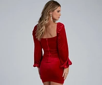 Chic Glamour Velvet Mini Dress