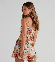 Sunday's Best Floral Cutout Dress