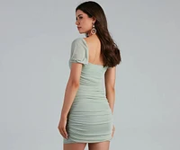 Total Sweetheart Mesh Short Dress