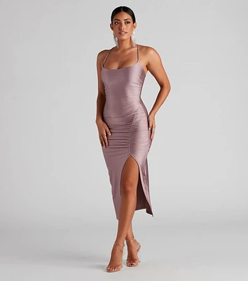 Sleek Style Moves Midi Dress