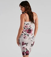 Chic Romance Floral Midi Dress