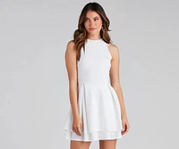 Classic Beauty Layered Skater Dress