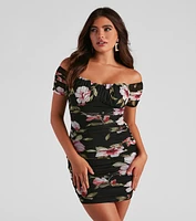 Sunset Date Floral Mini Dress