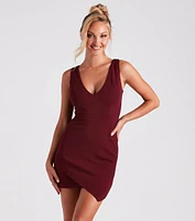 It Beauty Crepe Wrap Mini Dress