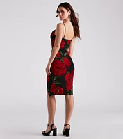 Bring On The Romance Floral Midi Dress