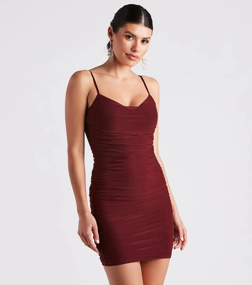 That Girl Mesh Ruche Short Dress