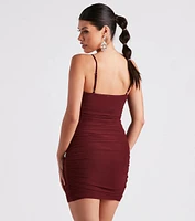 That Girl Mesh Ruche Short Dress