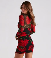 Picking Petals Floral Mesh Dress