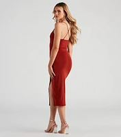 Effortless Sleek Asymmetric Midi Dress