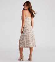 Precious Blooms Floral Midi Dress