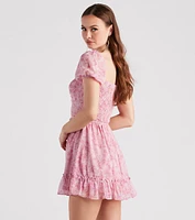 Sweet Spring Vibes Floral Skater Dress