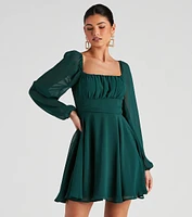 Playful Spirit Chiffon Skater Dress