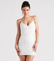 A Lace Romance V-Neck Strappy Dress