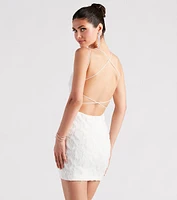 A Lace Romance V-Neck Strappy Dress