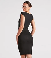 Classic Silhouette Bodycon Midi Dress