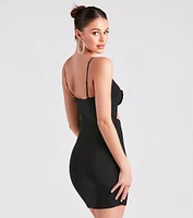 Sweet Statement Rose Cutout Mini Dress